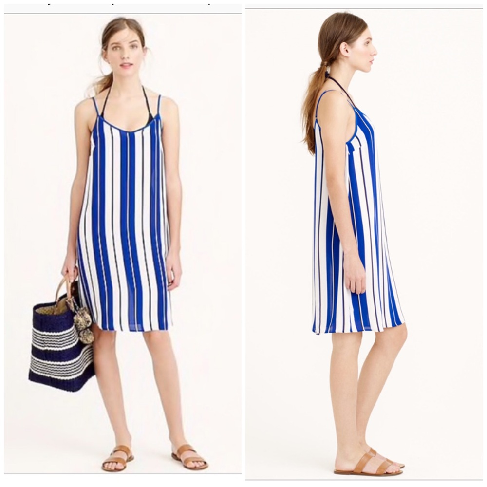 J Crew • Crepe dress in stripe• Size XS